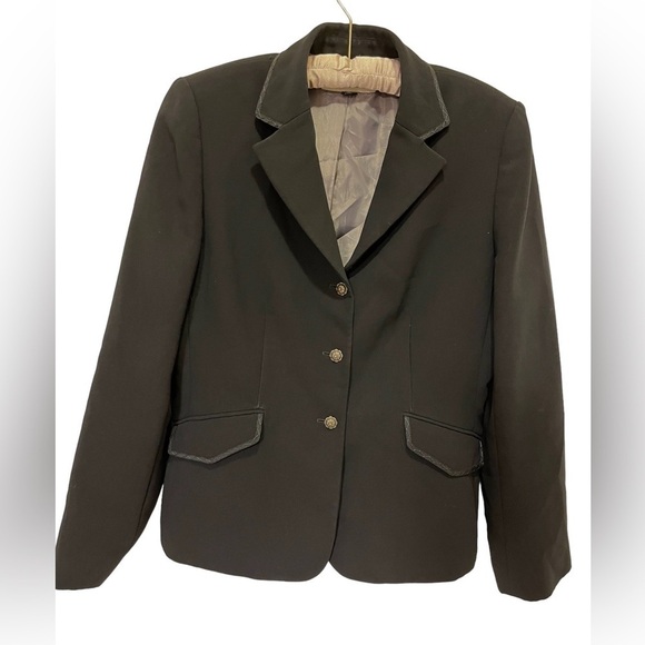 Western Flare TAHARI Black Blazer Jacket Career Casual - Picture 1 of 6